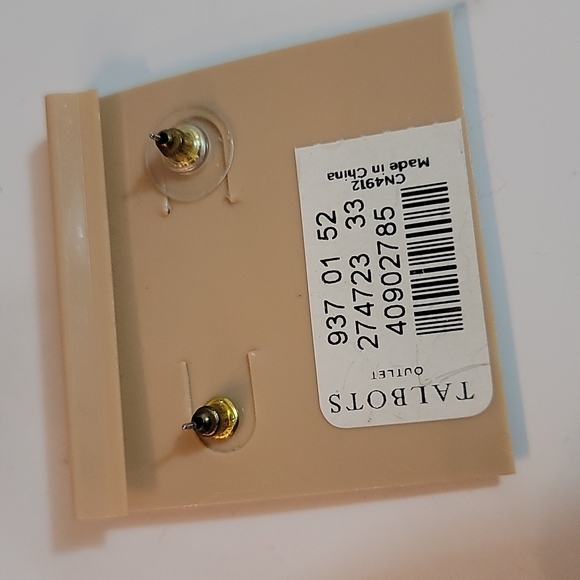 Talbots Rhinestone Pineapple Post Earrings - Picture 2 of 2